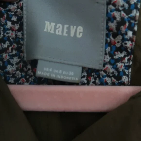 Anthropologie Maeve Olive Army Green Midi Drawstring Shirt Dress Size 4 Small - Picture 7 of 14